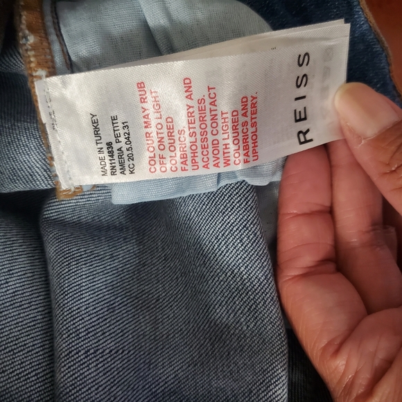 Reiss AMERIA High Rise Wide Leg Palazzo Jeans Petite 30" Waist STRETCH Boho Soft - Picture 13 of 15